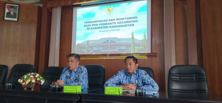 OPTIMALKAN PERAN PPID DI LEVEL KECAMATAN, PPID UTAMA KABUPATEN KARANGANYAR LAKUKAN MONITORING DAN EVALUASI