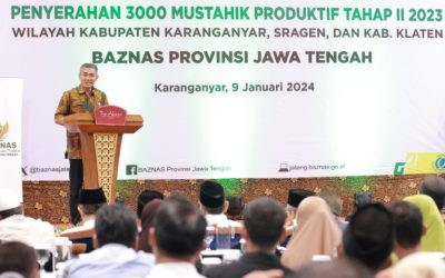 BAZNAS PROVINSI JAWA TENGAH SALURKAN BANTUAN KE 3000 MUSTAHIK PRODUKTIF TAHAP II 2023 WILAYAH KABUPATEN KARANGANYAR, SRAGEN, DAN KLATEN